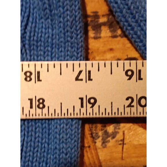 Ralph Lauren Cable Knit Sweater XL Womens RL Cropped Sweater Turquoise Blue - Picture 5 of 5